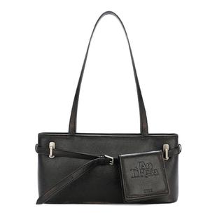 简着25SS 原创 做旧擦色贝里尼尼 通勤皮带装饰单肩腋下法棍包