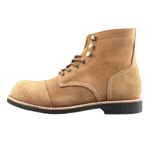 升级版固特异8111红翼复刻工装靴圆头机车鞋翻毛皮复古美式伞兵靴