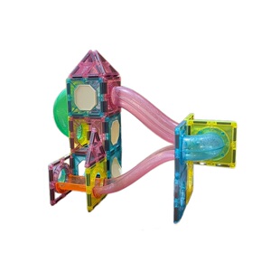 大号管道滚珠彩窗磁力片儿童益智强磁磁力片宝宝积木拼插积木