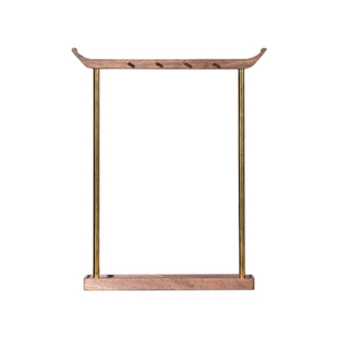 凤引笔挂实木笔架毛笔书法专用创意新中式中国风高颜值多功能笔搁架山黑胡桃木收纳高端文房四宝学生摆件