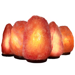 喜马拉雅盐灯进口天然岩石灯风水摆件卧室睡眠小夜灯招财创意台灯