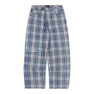 PLEASURES  百搭复古高街格纹格子设计垂感宽松直筒裤休闲裤长裤