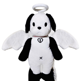 Nono的房间 天使小狗毛绒玩偶双肩背包原创设计包包