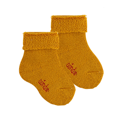 Condor婴幼儿童男女宝加厚地板袜冬季羊毛保暖加绒卷边短袜12333