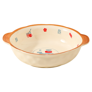 川岛屋酸菜鱼大盆碗陶瓷双耳汤碗大号家用毛血旺专用水煮肉片大碗