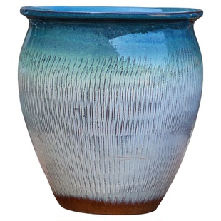 大口径透气素烧粗陶罐高筒老桩绿植陶盆多肉盆特大号月季陶瓷花盆