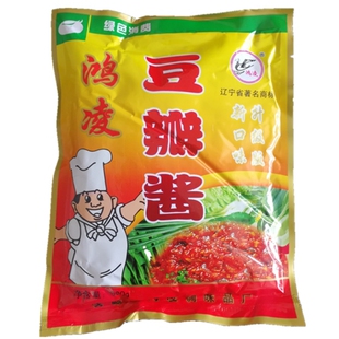 鸿凌豆瓣酱500克X5袋东北特产黄豆酱凌源大酱拌饭拌面葱蘸酱包邮