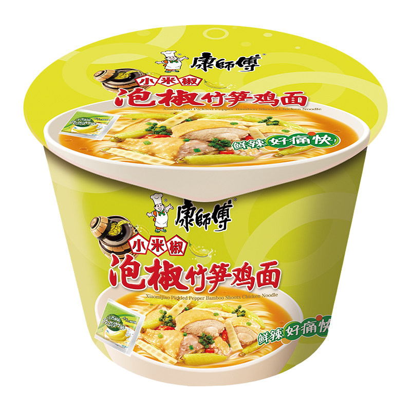 康师傅泡椒竹笋鸡方便面