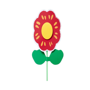 教师节手工diy小红花束祝福贺卡儿童自制送老师礼物幼儿园材料包