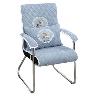 椅子坐垫办公电脑椅垫加厚扶手通用新款办公室护腰垫子一体套罩