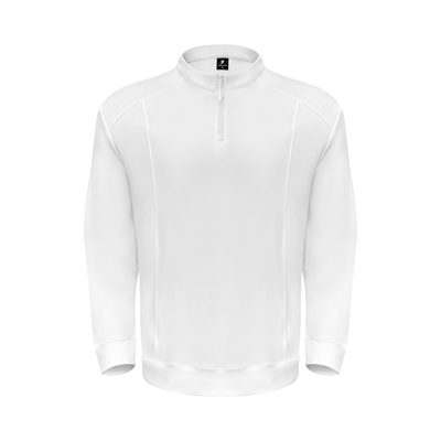 白色半拉链长袖T恤男德绒打底衫
