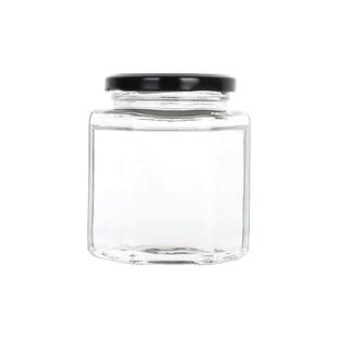 包邮六角蜂蜜玻璃瓶辣椒酱牛肉酱六棱储物罐密封含盖食品级耐高温