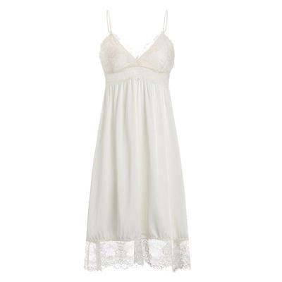 凯朱莉性感睡衣女春秋款2025新款蕾丝带胸垫吊带睡裙纯欲套装秋冬