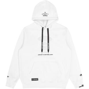 Aape旗舰店男装秋季凸压猿人立体宽松薄款抽绳连帽卫衣3942XXJ