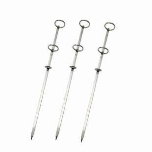 方形实心不锈钢钓鱼支架海竿矶竿远投专用双圈加粗防滑防转地插