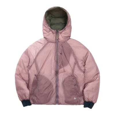 瞬时山野Monterest户外透视结构双面穿90白鸭绒防泼水连帽羽绒服