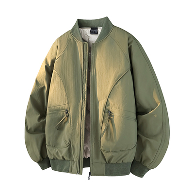 WASSUP美式棒球领羽绒服男加厚保暖防寒飞行员防风工装外套男款