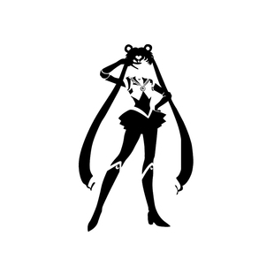 TLP镂空车贴 美少女战士月野兔变身全身行李箱贴笔记本装饰贴墙贴