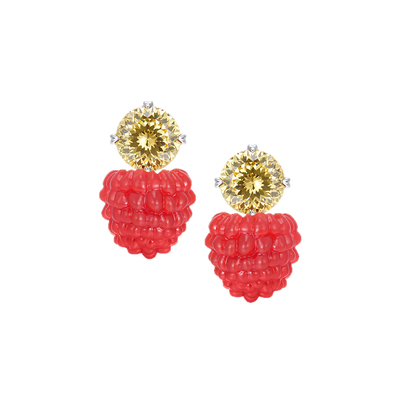 YVMIN尤目树莓桑葚宝石耳钉