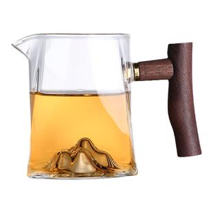 耐热玻璃公杯家用加厚关山四方公道杯分茶器带过滤功夫茶具茶海