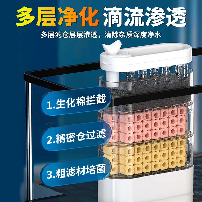 龟缸过滤器低水位过滤养龟专用过滤循环系统乌龟吸便器乌龟过滤器