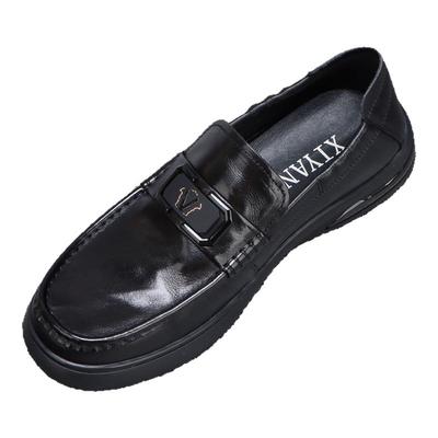 一脚蹬男鞋2025新款软底透气皮鞋