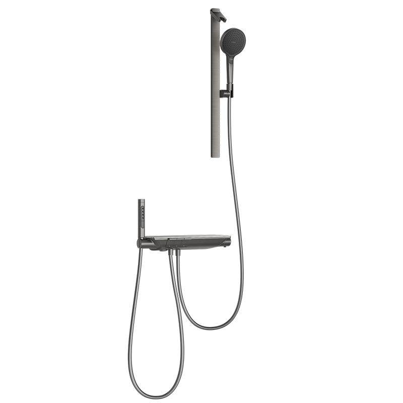 【百亿补贴】九牧青春版钢琴按键分体式方管恒温丝雨淋浴花洒套装