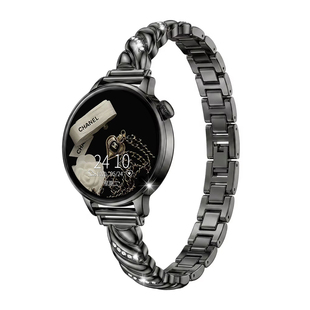 适用oppo手表watchx3mini手表带金属水滴镶钻watchx2mini表链新款女生watchs智能运动腕表链高级感4pro时尚