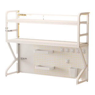 桌面多层简约书架多功能学生书桌上收纳置物架铁艺洞洞板可放桌面