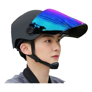 3C认证电动车头盔男女士夏季安全帽四季通用骑行盔电瓶车半盔男