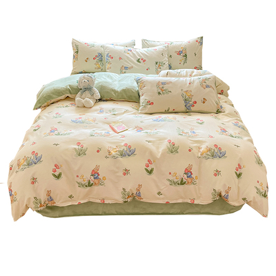 A纯棉B牛奶绒双面亲肤保暖被套