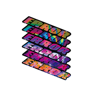 TLP反光车贴 XXX季涂鸦补丁ERROR错误系统报错电子朋克糖果色贴纸