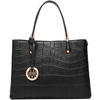 稻草人包包女新款时尚大气妈妈包中年百搭斜挎包鳄鱼纹手提包女包