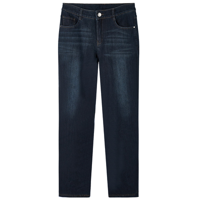 磨白水洗长裤直筒捷纯拉链冬季