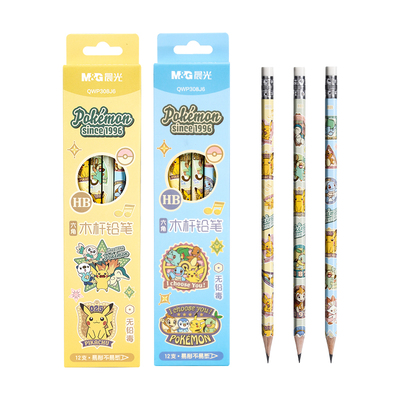 晨光宝可梦印花六角木杆铅笔