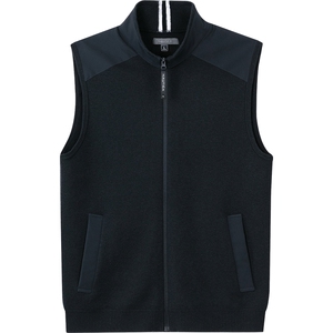 NAUTICA/诺帝卡男装春秋款羊毛棉柔软休闲拼接毛衣马甲SC4313