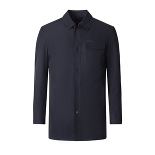 SHANSHAN杉杉官方翻领风衣男士商务休闲夹克2025秋季短款防风外套