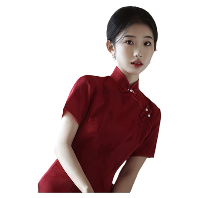 红色高考送考旗袍旗开得胜妈妈