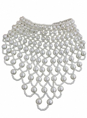 仿珍珠项链女夸张锁骨链脖子饰品