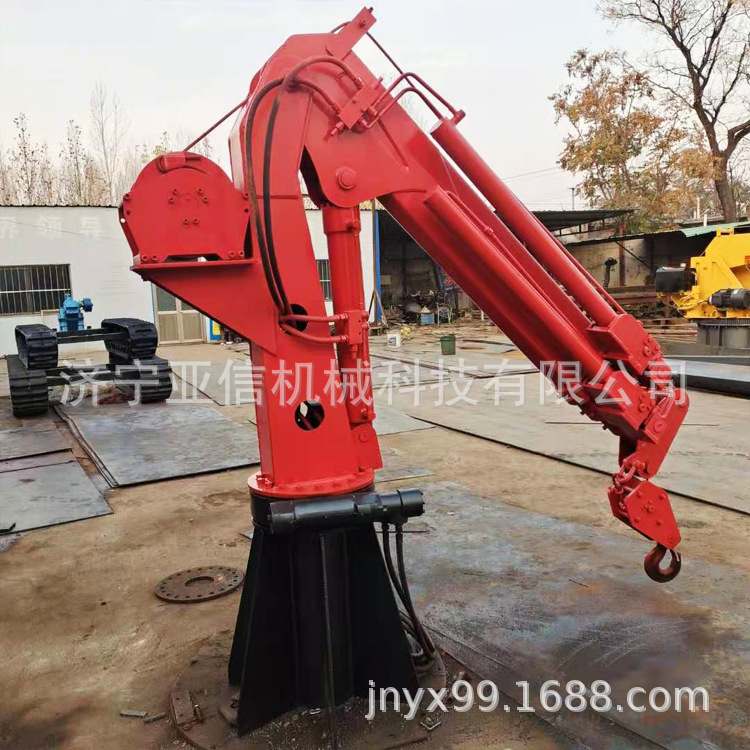小型折臂吊 车载式液压伸缩吊臂 船用固定式折臂起重机