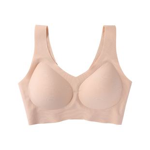 W6215太舒适 触感真实 超强包容性 哈夫 无痕均码背心式内衣 文胸