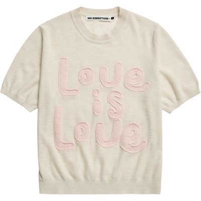 NO DIRECTION+ “Love is love”短袖圆领针织衫N610102620A
