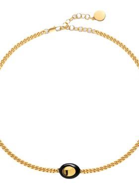 TIDONA珐琅锁骨链金银紫绿四色