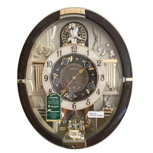 日本精工SEIKO魔幻音乐施华洛水晶挂钟北欧客厅静音钟QXM290S