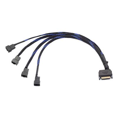 SATA转小3/4Pin风扇线 电源转风扇供电 风扇转接线风扇集线器扩展