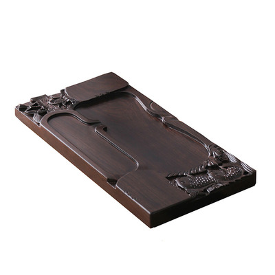 双喜茶盘红木红木整块简约