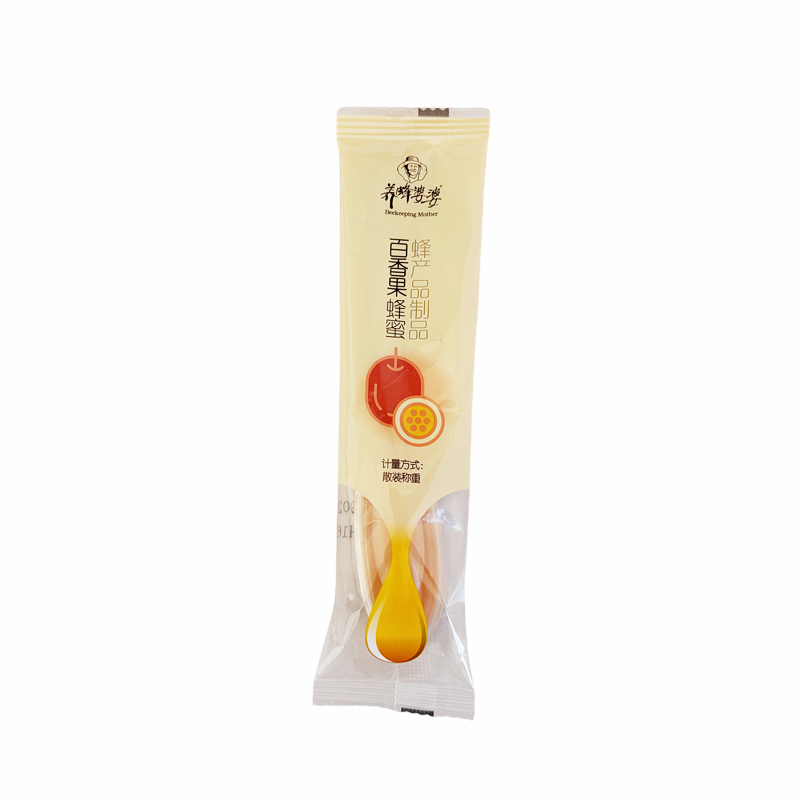 蜂蜜勺子蜜百香果柠檬柚子味饮品