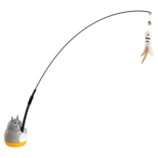 逗猫棒长杆猫咪玩具自嗨解闷神器消耗体力带铃铛耐咬旋转宠物用品