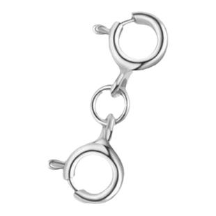 S925纯银双头卡扣项链扣手链接头扣连接器饰品扣子弹簧扣DIY配件