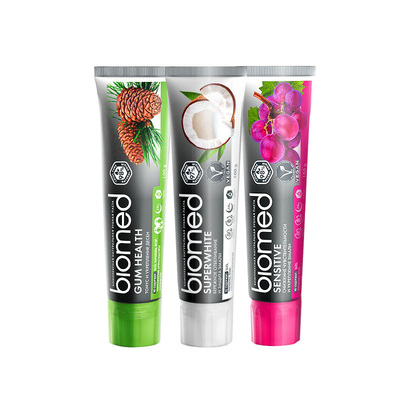 biomed护龈亮白抗敏无氟牙膏